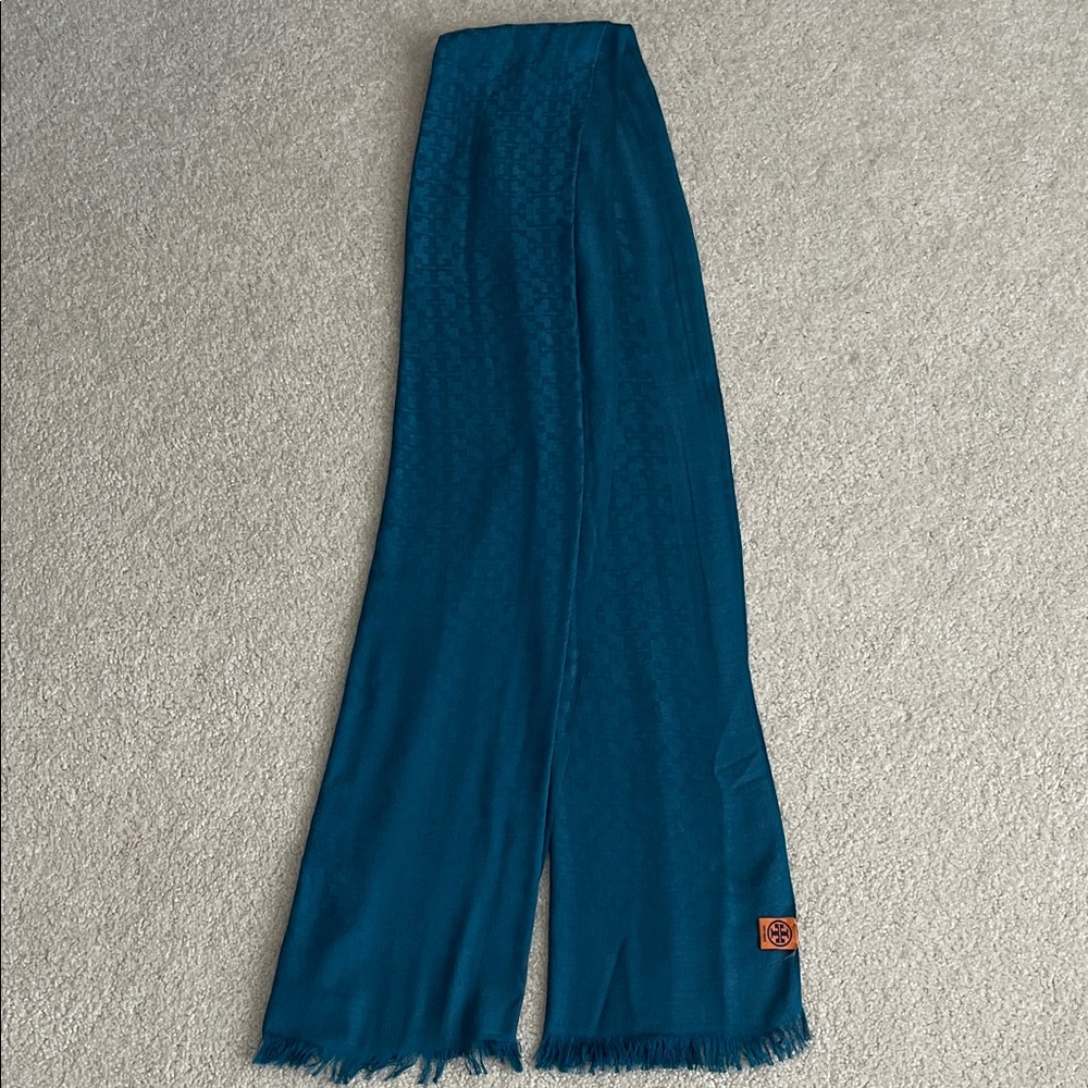 Tory Burch Scarf with Fringed Edges
